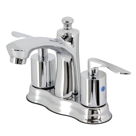 Kingston Brass FB7611SVL 4-Inch Centerset Bathroom Faucet with Retail Pop-Up, Polished Chrome FB7611SVL